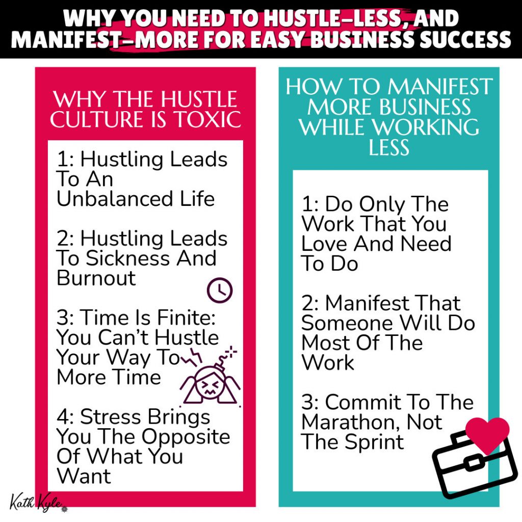 Why You Need To Hustle-Less, And Manifest-More For EASY Business Success