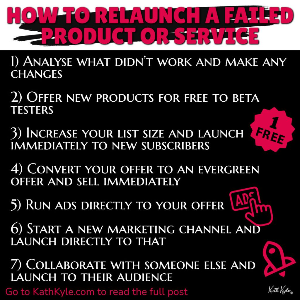 How To Relaunch A Failed Product Or Service: 7 Ways To Increase Your Sales